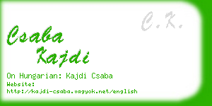 csaba kajdi business card